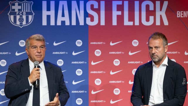 Barcelona President Praises Flick for “La Masia” Reliance Barcelona President Praises Flick for “La Masia” Reliance